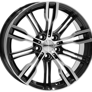 MONACO WHEELS 8X19 5X112  ET 45 GLOSS BLACK / POLISHED