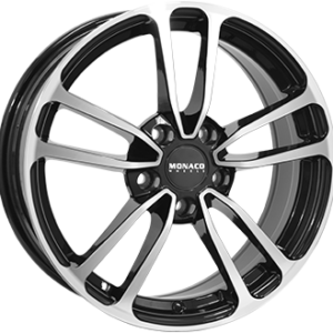 MONACO WHEELS 8X19 5X112  ET 32 GLOSS BLACK / POLISHED