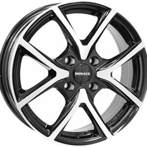 MONACO WHEELS 6,5X16 4X108  ET 25 GLOSS BLACK / POLISHED