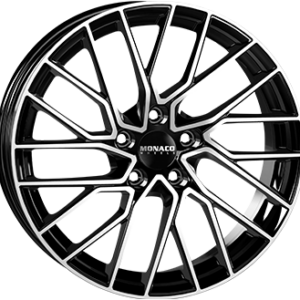 MONACO WHEELS 8X18 5X114  ET 40 GLOSS BLACK / POLISHED