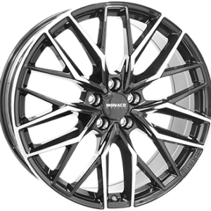 MONACO WHEELS 9X20 5X108  ET 38 GLOSS BLACK / POLISHED