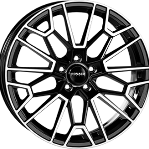 MONACO WHEELS 9X20 5X112  ET 35 GLOSS BLACK / POLISHED