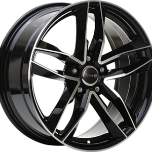 AVUS AF16 8X18 5X112  ET 45 GLOSS BLACK / POLISHED