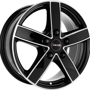 AVUS AC-V51 6,5X16 5X130  ET 62 GLOSS BLACK / POLISHED