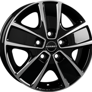 BORBET CWG 6X16 5X130  ET 68 GLOSS BLACK / POLISHED