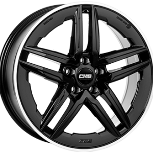 CMS C29-AERO 8,5X18 5X112  ET 44 GLOSS BLACK / POLISHED LIP