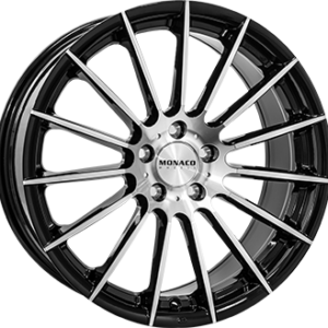 MNC WHEELS 8X18 5X114  ET 42 GLOSS BLACK / POLISHED