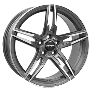 MONACO WHEELS 8X18 5X108  ET 45 DULL ANTHRACITE / POLISH