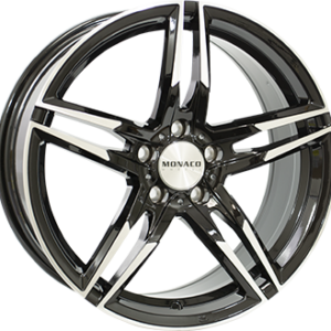 MONACO WHEELS 8X18 5X120  ET 30 GLOSS BLACK / POLISHED