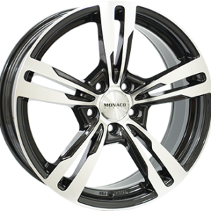 MONACO WHEELS 8X18 5X108  ET 45 GLOSS BLACK / POLISHED