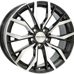 MONACO WHEELS 8X19 5X114  ET 40 GLOSS BLACK / POLISHED