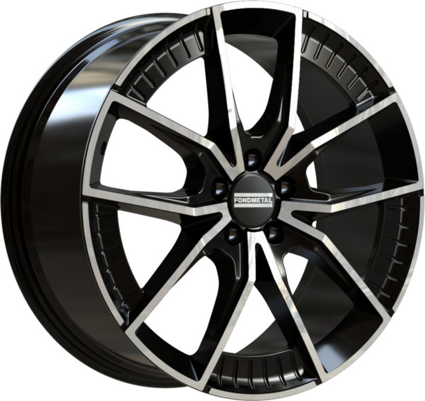 FONDMETAL ELATHA 8.50X21 5X110 ET30 GLOSSY BLACK MACHINED