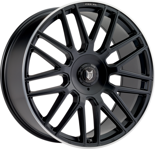 FOX VR3 XL 9.00X21 5X112 ET45 SATIN BLACK W/ POLISHED LIP
