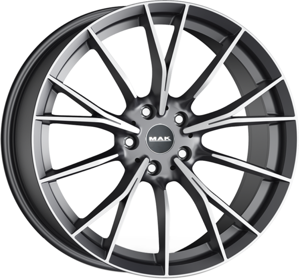 MAK FABRIK-D 9.50X19 5X120 ET42 GUN METALLIC MIRROR FACE
