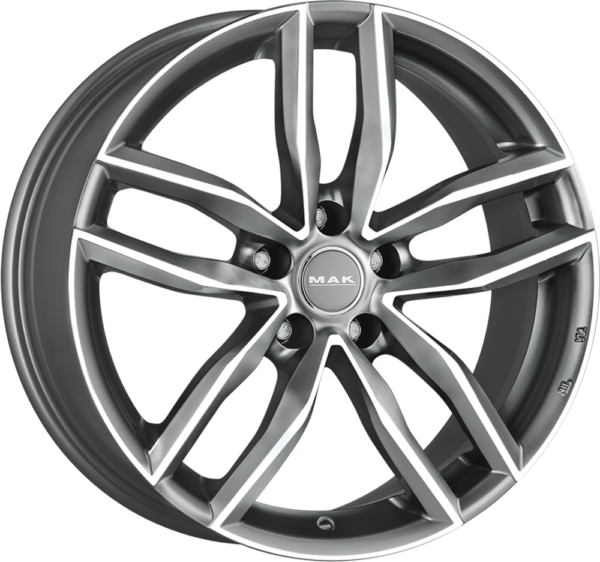 MAK SARTHE 8.50X19 5X112 ET32 GUN METALLIC MIRROR FACE
