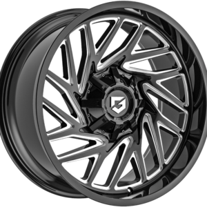 GEAR OFF ROAD 769 SEQUENCE 10.0X22 8X165.1 ET-19 GLOSSY BLACK MILLED