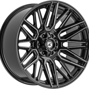 GEAR OFF ROAD 770 EDGE 10.0X20 8X170 ET-19 GLOSSY BLACK MILLED