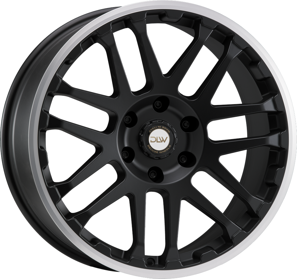 8.00X18 5X127 ET 40 DLW COMBAT MATT BLACK LIP POLISH