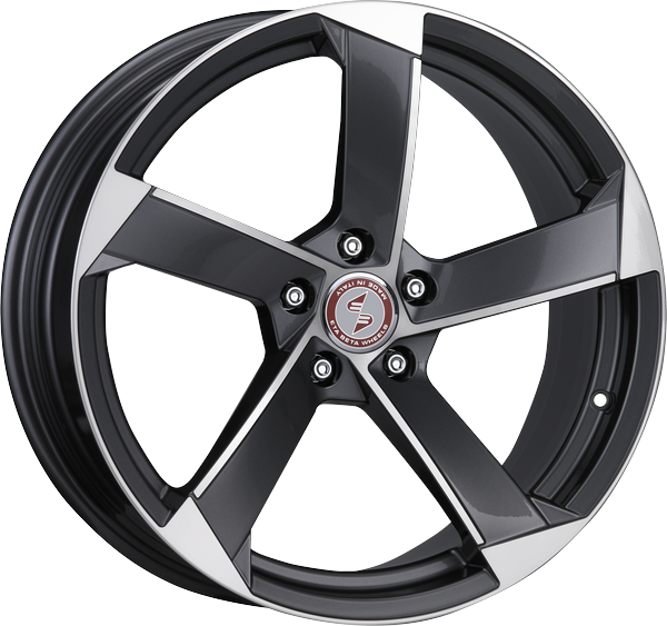 8.50X19 5X112 ET 47 ETA BETA MAGIC SHINY ANTHRACITE FACE POLISH