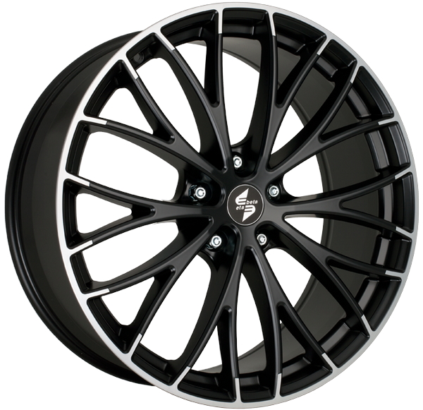 9.50X22 5X108 ET 40 ETA BETA PIUMA-C SHINY BLACK POLISH SPECIAL EDITION