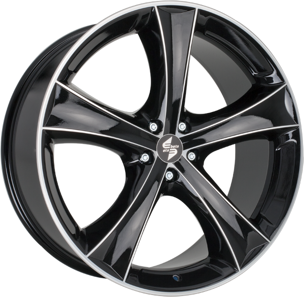8.50X18 5X120 ET 45 ETA BETA TETTSUT SHINY BLACK POLISH