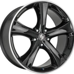 7.00X16 5X114.3 ET 40 ETA BETA TETTSUT SHINY BLACK POLISH LIP