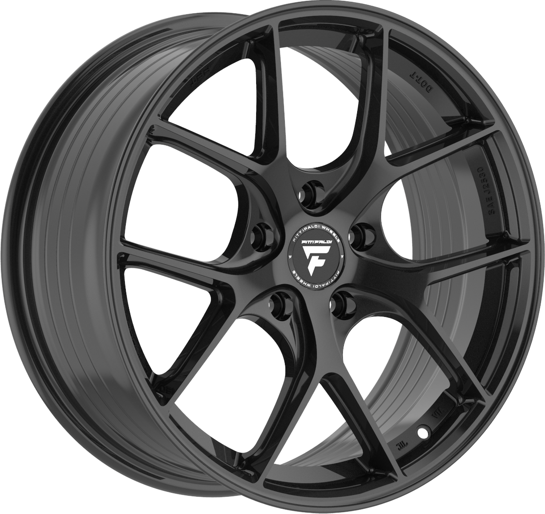 8.00X17 5X114.3 ET 35 FITTIPALDI FS365 GLOSSY BLACK