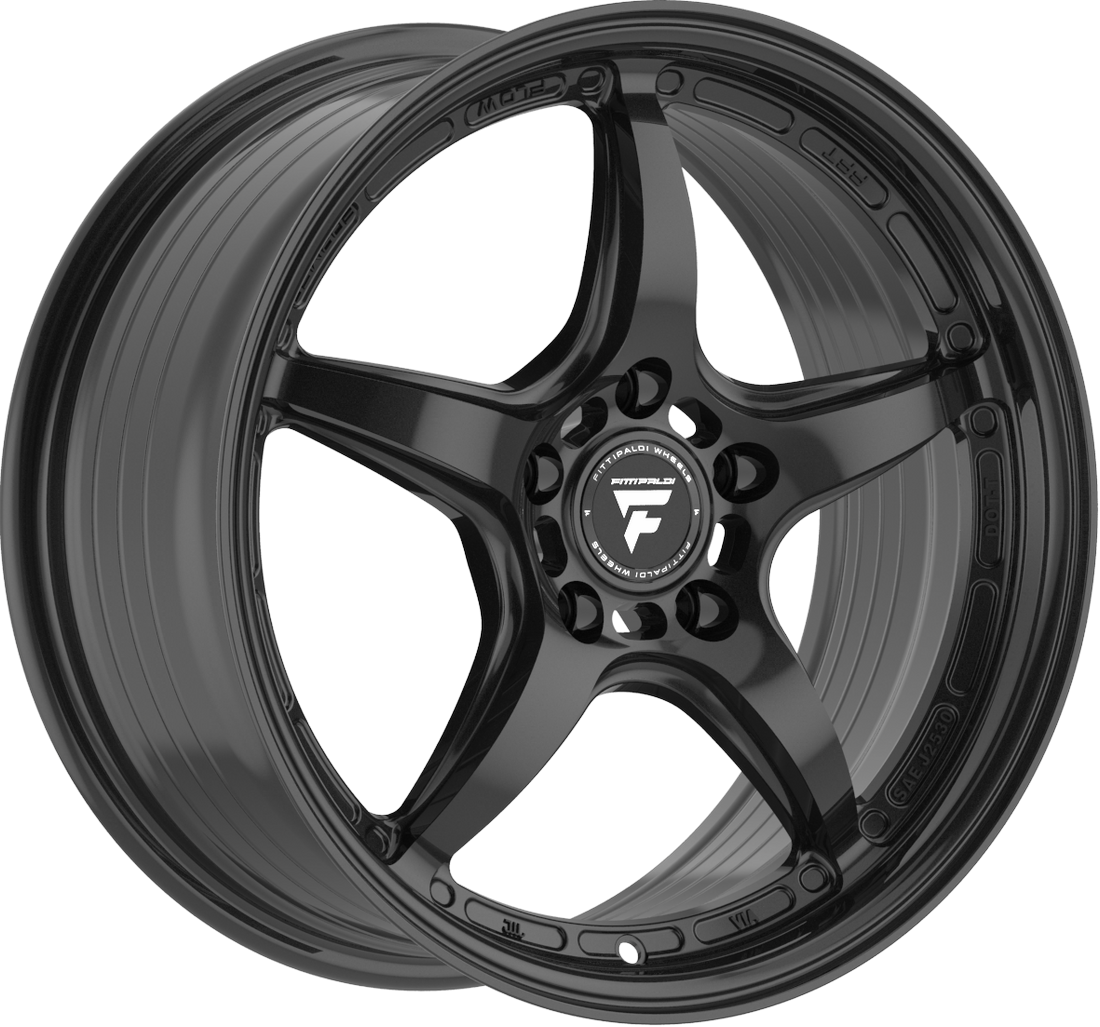 8.00X17 5X114.3 ET 35 FITTIPALDI FS367 GLOSSY BLACK