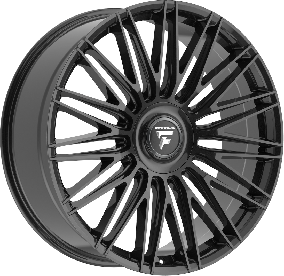9.50X22 5X115 ET 15 FITTIPALDI FS369 GLOSSY BLACK