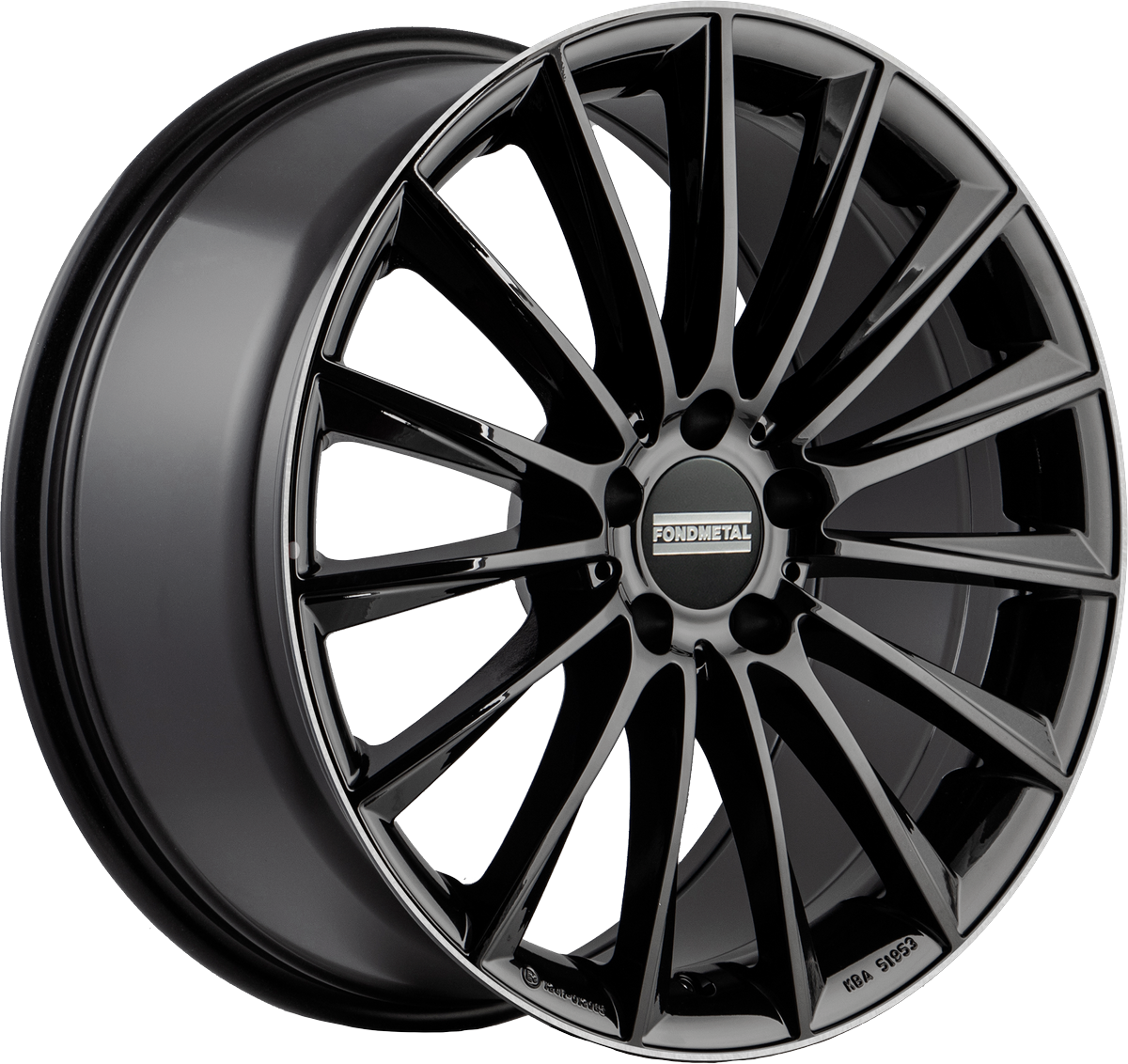 8.50X20 5X112 ET 50 FONDMETAL AIDON GLOSSY BLACK MACHINED LIP