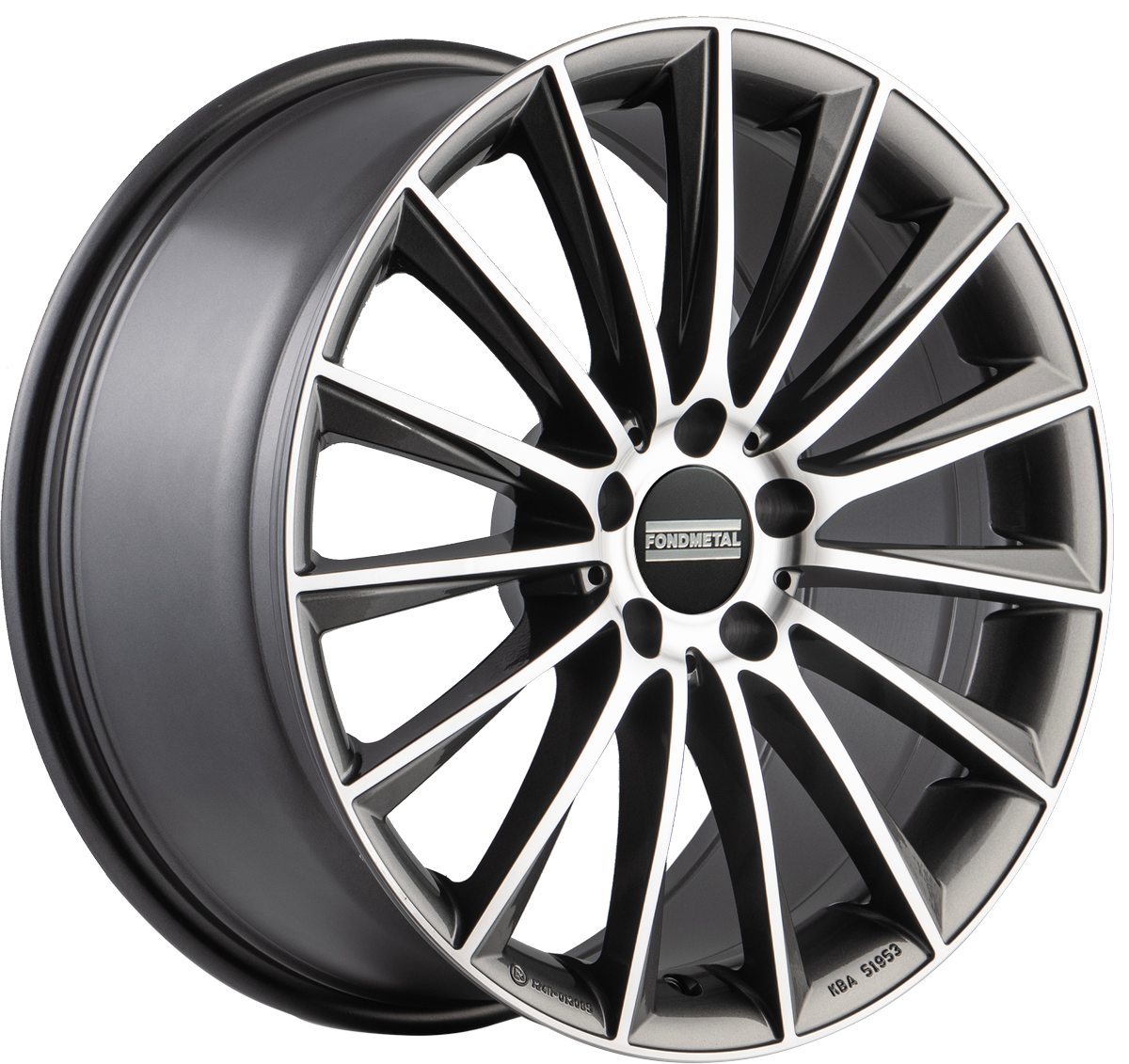 9.50X20 5X112 ET 22 FONDMETAL AIDON GLOSSY TITANIUM MACHINED