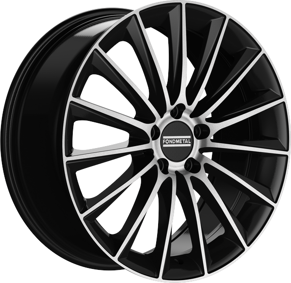 9.50X20 5X112 ET 41 FONDMETAL AIDON GLOSSY BLACK MACHINED