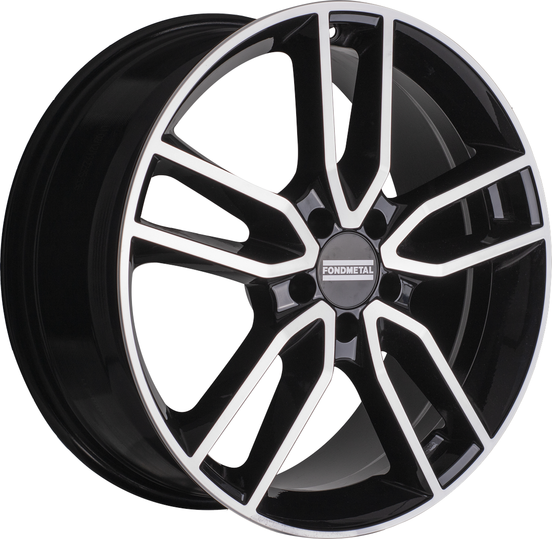 8.00X19 5X112 ET 39 FONDMETAL KOROS GLOSSY BLACK MACHINED