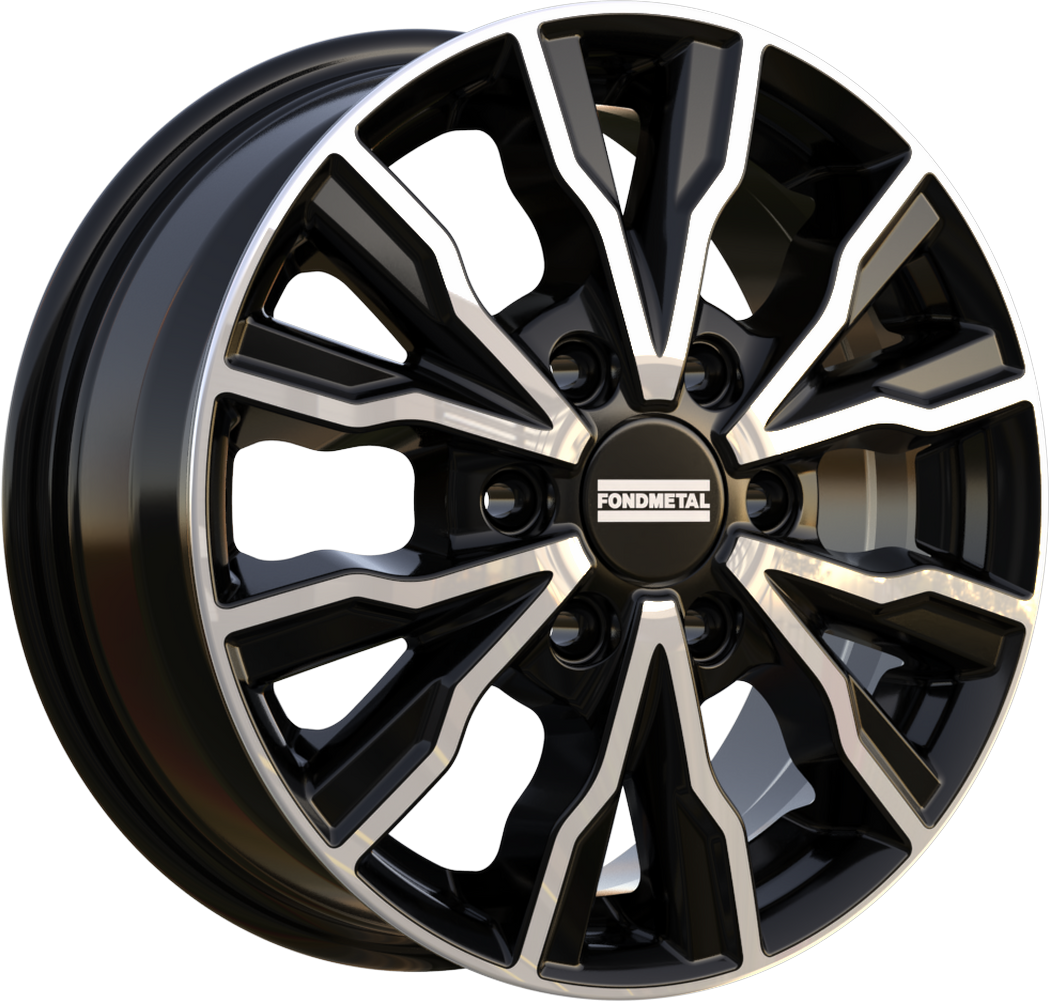 7.00X17 6X130 ET 50 FONDMETAL PRO2 GLOSSY BLACK MACHINED