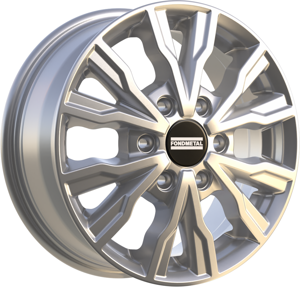 6.50X16 6X130 ET 54 FONDMETAL PRO2 GLOSSY SILVER