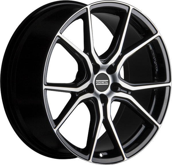 9.00X20 5X112 ET 45 FONDMETAL STC-45 GLOSSY BLACK MACHINED