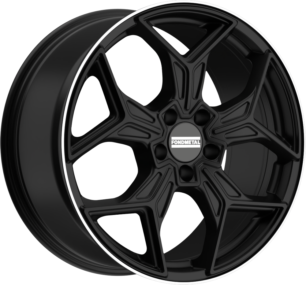 8.00X18 5X112 ET 45 FONDMETAL TARANIS MATT BLACK MACHINED LIP