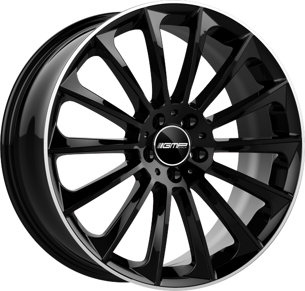 9.00X21 5X120 ET 45 GMP STELLAR BLACK DIAMOND LIP