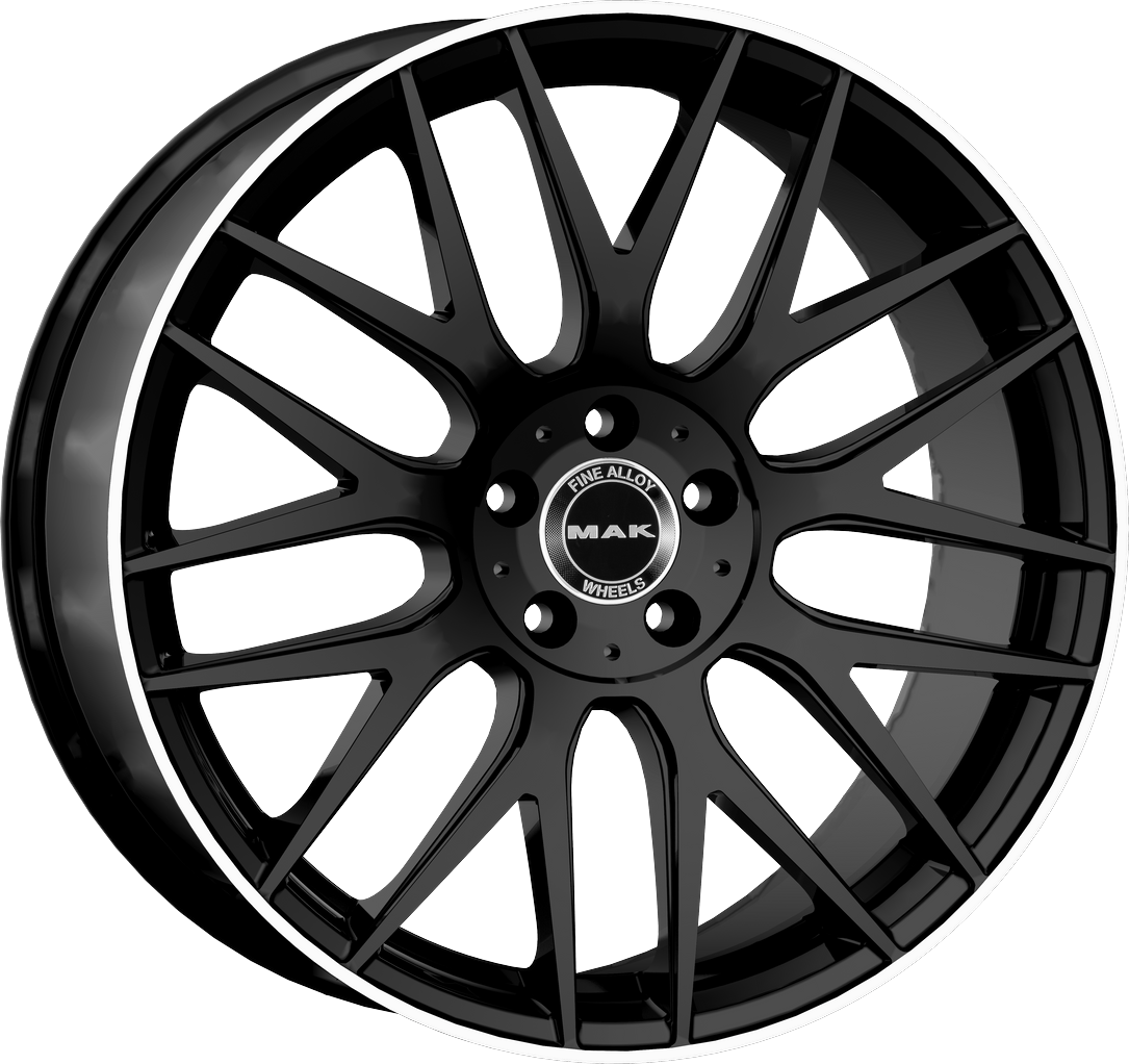 9.50X20 5X112 ET 50 MAK ARROW-D GLOSS BLACK MIRROR RING