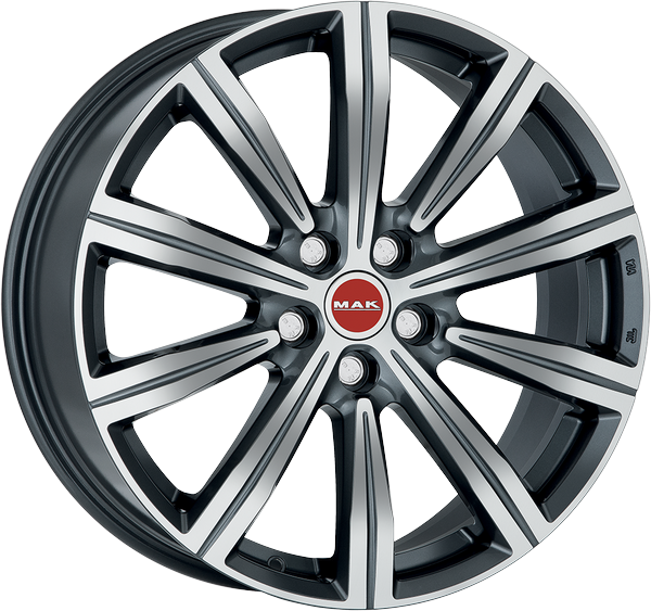 8.50X20 5X120 ET 43 MAK BIRMINGHAM GUN METALLIC MIRROR FACE