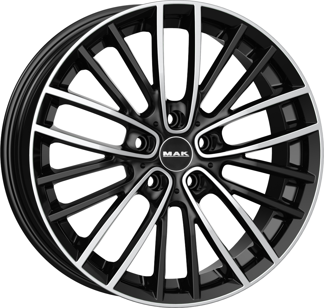 6.50X16 5X112 ET 48 MAK CHELSEA BLACK MIRROR