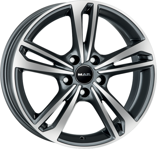 8.00X18 5X110 ET 40 MAK EMBLEMA GUN METALLIC MIRROR FACE