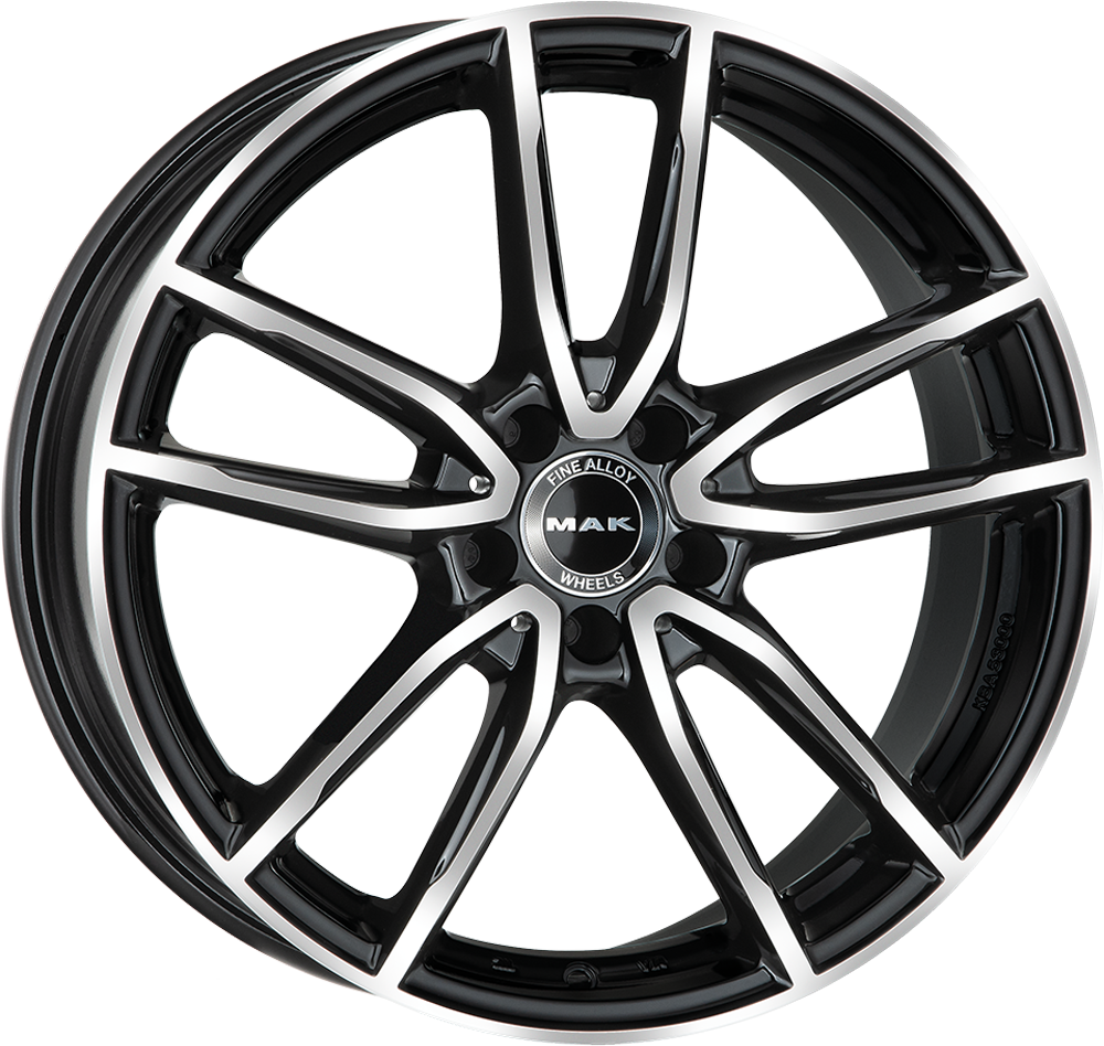 8.00X20 5X112 ET 43 MAK EVO BLACK MIRROR