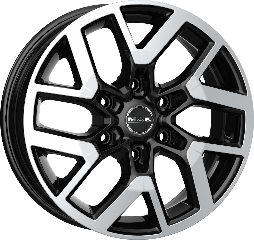 7.50X17 6X139.7 ET 48 MAK GRAVEL BLACK MIRROR