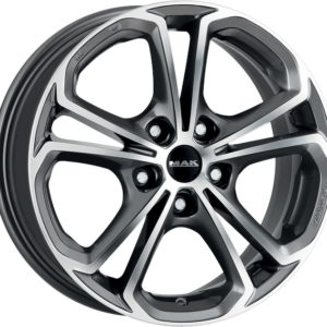 6.50X16 5X115 ET 41 MAK HESSEN GUN METALLIC MIRROR FACE