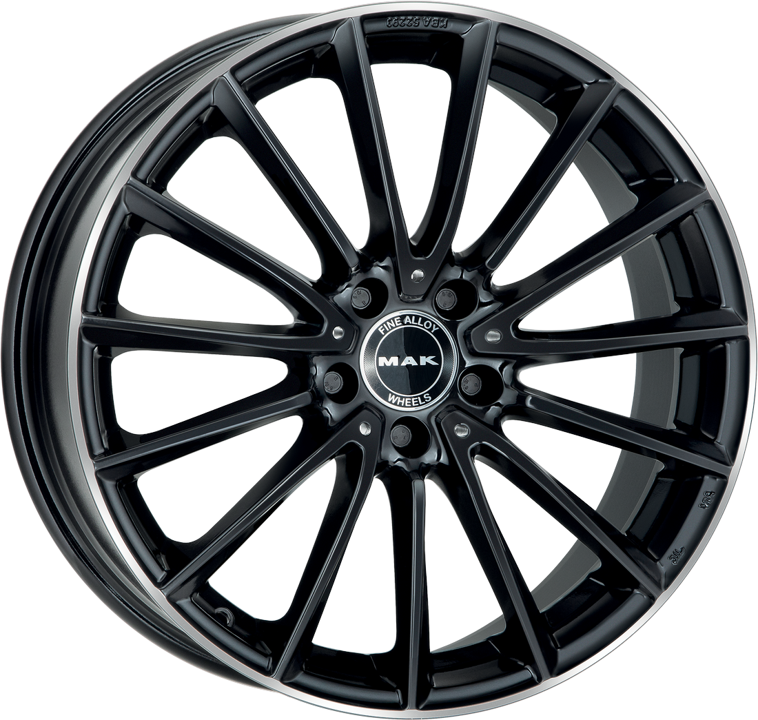 8.00X19 5X112 ET 38 MAK KOMET GLOSS BLACK MIRROR RING