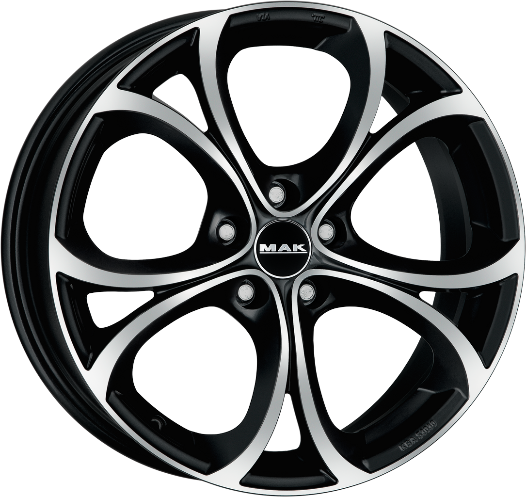 7.50X17 5X110 ET 39 MAK LARIO BLACK MIRROR