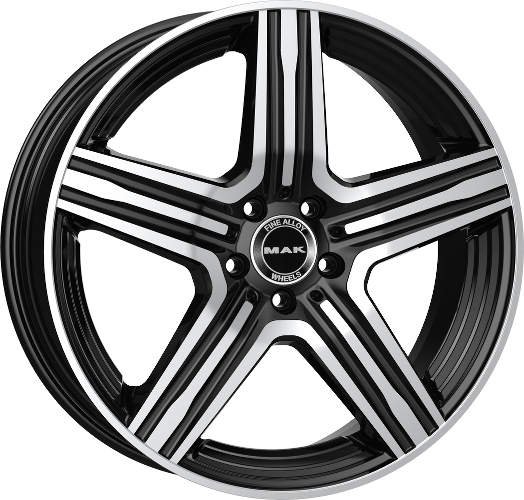 8.00X18 5X112 ET 40 MAK LEWIS BLACK MIRROR