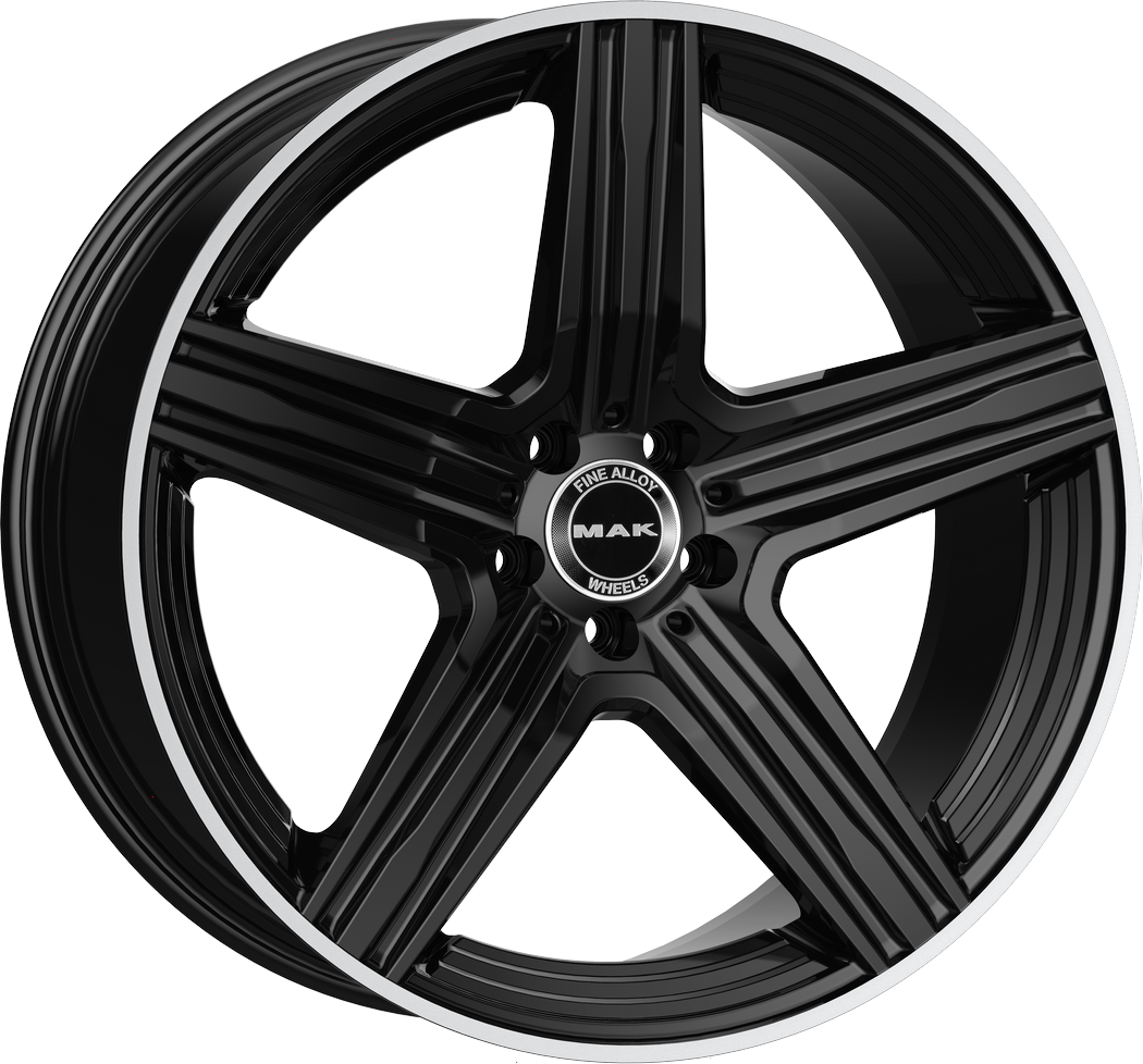 9.50X20 5X112 ET 22 MAK LEWIS-D GLOSS BLACK MIRROR RING