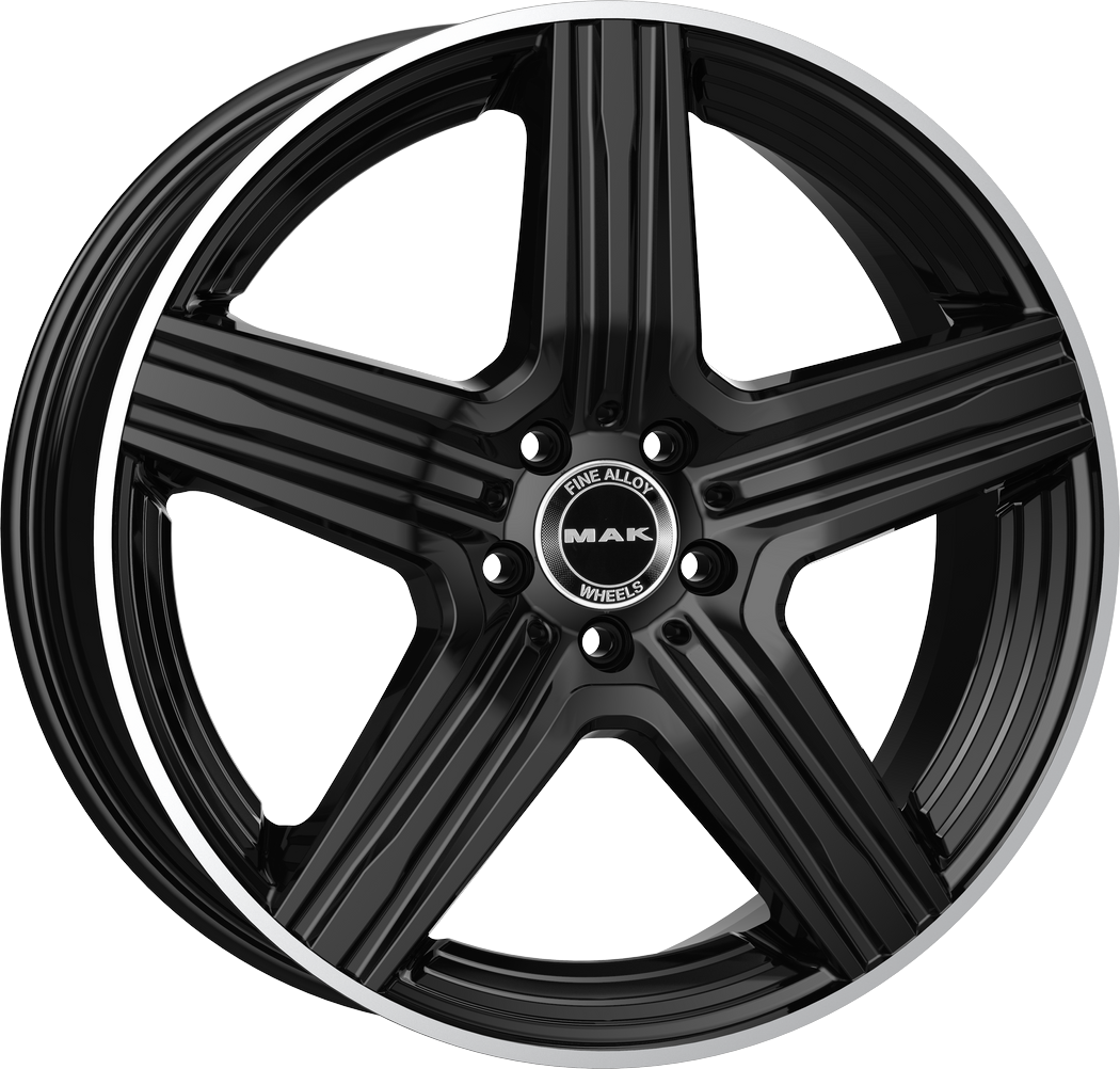 8.50X20 5X112 ET 30 MAK LEWIS GLOSS BLACK MIRROR RING